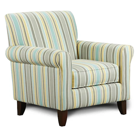 Print Fabric Accent Chair